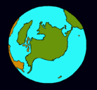 Dibujo Planeta Tierra pintado por pau0908