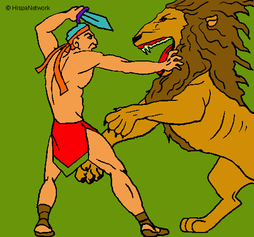 Gladiador contra león