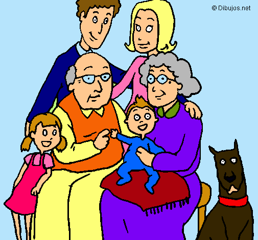 Dibujo Familia pintado por lessys