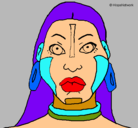 Dibujo Mujer maya pintado por aitor