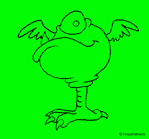 Dibujo Monstruo con pata de gallo pintado por Angelito 