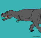 Dibujo Tiranosaurio rex pintado por IOPUYT