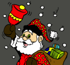Dibujo Santa Claus y su campana pintado por yeyi