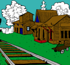 Dibujo Estación de tren pintado por danyman7