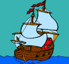 Dibujo Barco pintado por sebasstian