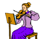 Dibujo Dama violinista pintado por julieg