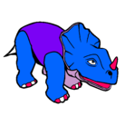 Dibujo Triceratops II pintado por maldito