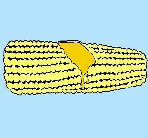 Dibujo Mazorca de maíz pintado por hitany