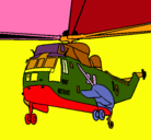 Dibujo Helicóptero al rescate pintado por valentin