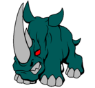 Dibujo Rinoceronte II pintado por torito