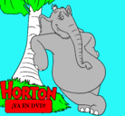 Dibujo Horton pintado por osvaldo