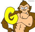 Dibujo Gorila pintado por pipucho