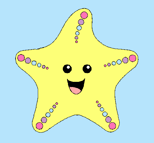 Dibujo Estrella de mar pintado por hitany