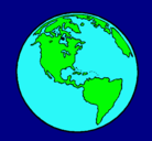 Dibujo Planeta Tierra pintado por oscar