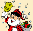 Dibujo Santa Claus y su campana pintado por darlyn
