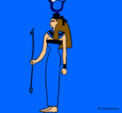 Dibujo Hathor pintado por Jana