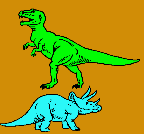 Triceratops y tiranosaurios rex