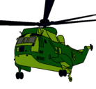 Dibujo Helicóptero al rescate pintado por marina