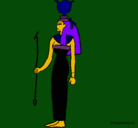 Dibujo Hathor pintado por MARCO