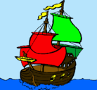 Dibujo Barco pintado por sebastian 