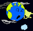 Dibujo Tierra enferma pintado por tostos