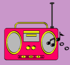 Dibujo Radio cassette 2 pintado por Luana