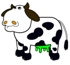 Dibujo Vaca pensativa pintado por baca