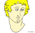 Dibujo Busto de Alejandro Magno pintado por kike
