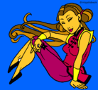 Dibujo Princesa ninja pintado por nalita