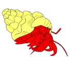 Dibujo Cangrejo ermitaño pintado por prado