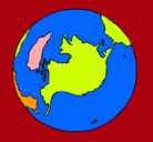 Dibujo Planeta Tierra pintado por santino