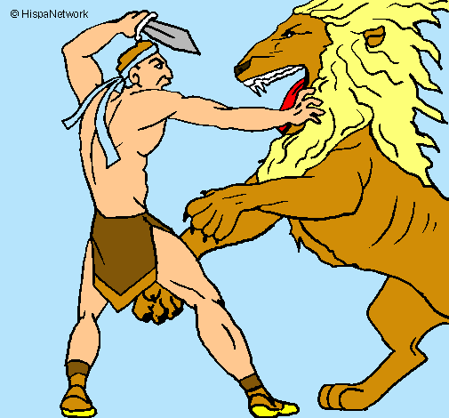 Gladiador contra león