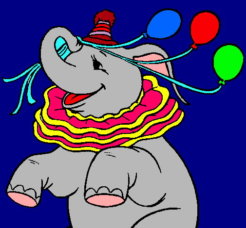 Elefante con 3 globos