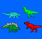 Dibujo Dinosaurios de tierra pintado por martina