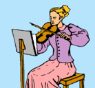 Dibujo Dama violinista pintado por Mireia