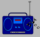 Dibujo Radio cassette 2 pintado por zackmus