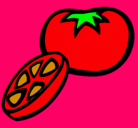 Dibujo Tomate pintado por Denis