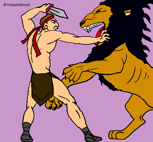 Gladiador contra león