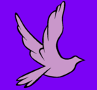 Dibujo Paloma de la paz al vuelo pintado por luly