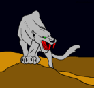 Dibujo Tigre con afilados colmillos pintado por uyuiop