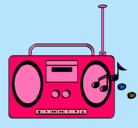 Dibujo Radio cassette 2 pintado por leyre663