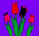 Dibujo Tulipanes pintado por sustantivo