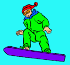 Dibujo Snowboard pintado por catalin