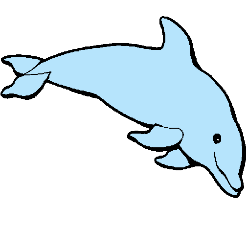 Dibujo Delfín contento pintado por fernandita