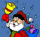 Dibujo Santa Claus y su campana pintado por gorditaaa