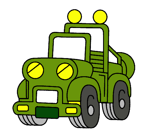  Dibujo de Camión pintado por Jeep verde en Dibujos.net el día