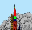 Dibujo Lanzamiento cohete pintado por Jontxito