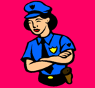 Dibujo Mujer policía pintado por pepa