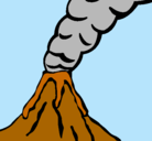 Dibujo Volcán pintado por volcan