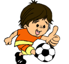 Dibujo Chico jugando a fútbol pintado por futbol